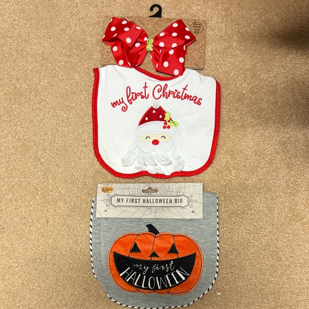Baby Bib Christmas Baby Bib Halloween